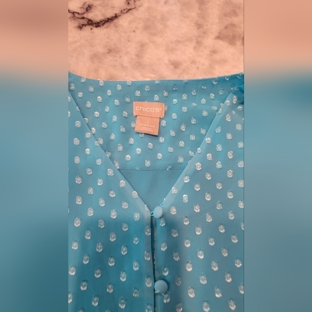Talbots Polka Dot Blouse - Picture 4 of 4